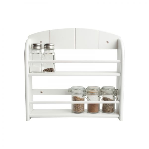 12 Jar Spice Rack White (Includes Fixings)