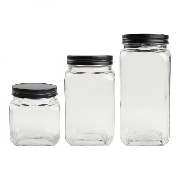 Medium Square Glass Jar