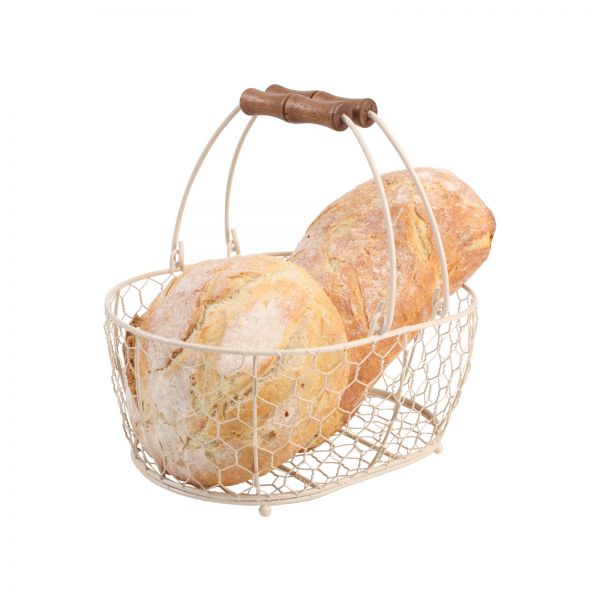 Provence Medium Oval Basket Cream